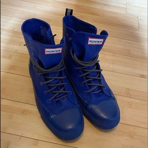 Hunter blue boots size US12 men